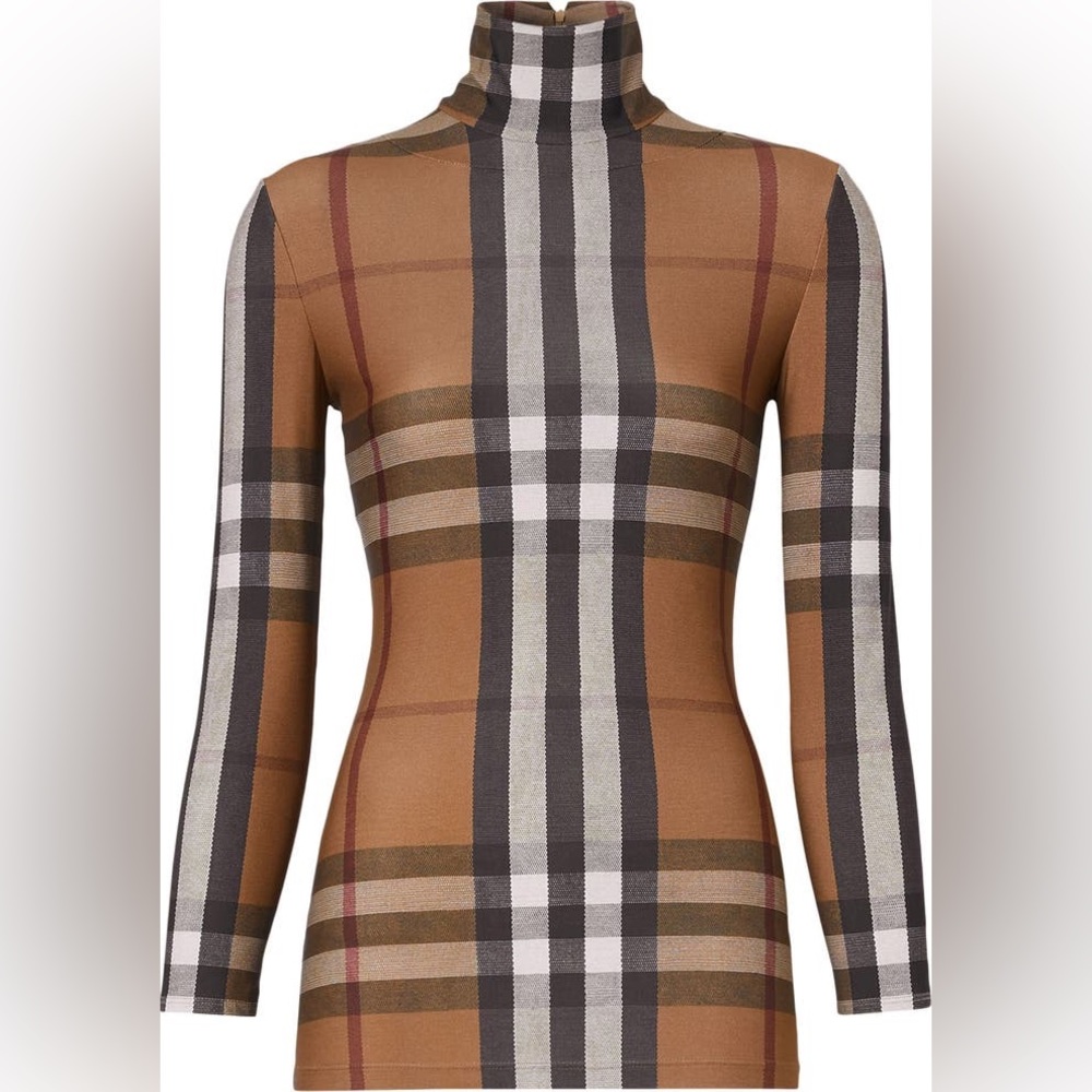 Burberry Vintage Check Pattern Turtleneck